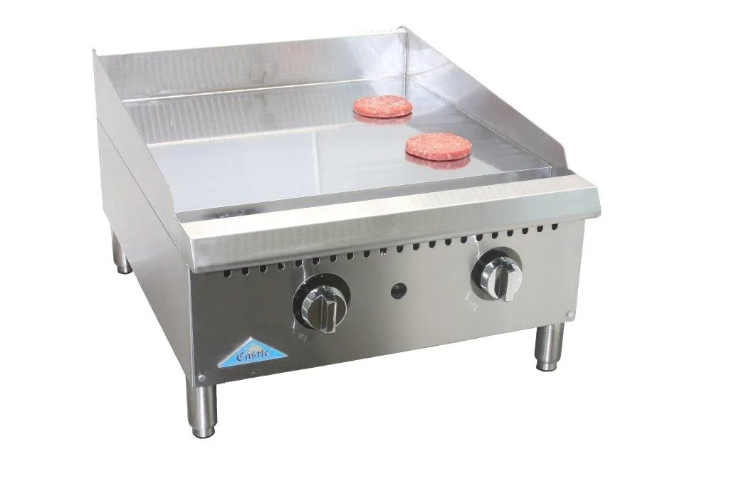 Comstock-Castle CCHG-24T-1 24" Countertop Gas Griddle with Thermostat / Solid State Controls, 60.000 BTU
