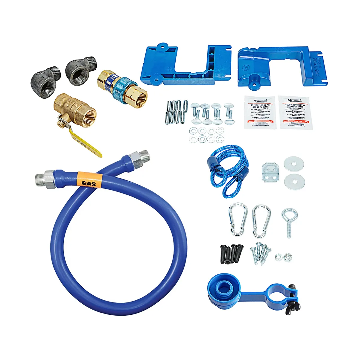 Dormont 1675KIT36PS Deluxe SnapFast 36" Gas Connector Kit w/ Safety Set, 3/4" Diameter