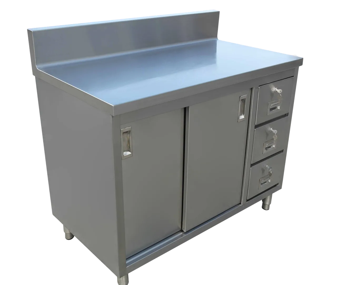 Omcan USA 43483 Cabinet Base Sliding Doors Work Table
