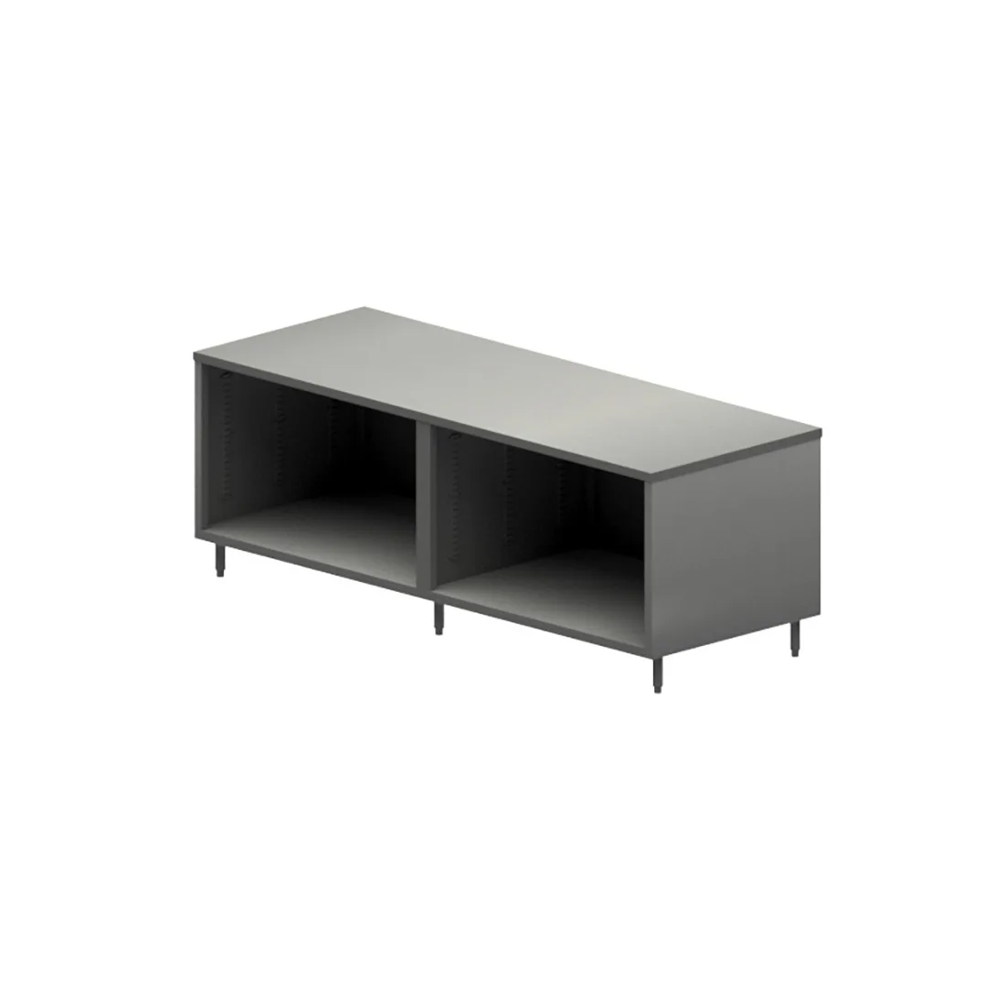 BK Resources CST-30120 Cabinet Base Open Front Work Table, 120" W x 30" D - Square / Flat Edge