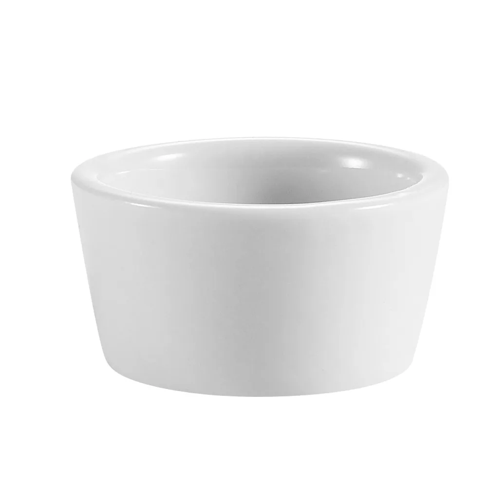 CAC China RKF-2-P Ramekin Sauce Cup, 2 oz (2‑1/4" Dia x 1‑1/2" H), Porcelain, Microwave Safe - 1 Dozen