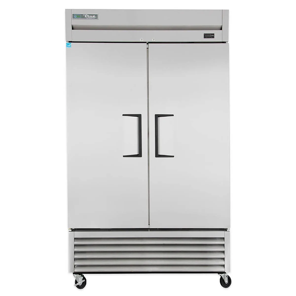 True T-43-HC 47" 2-Section Reach-In Refrigerator w/ 2 Solid Doors, Bottom Mount, Stainless Steel Front-Aluminum Sides