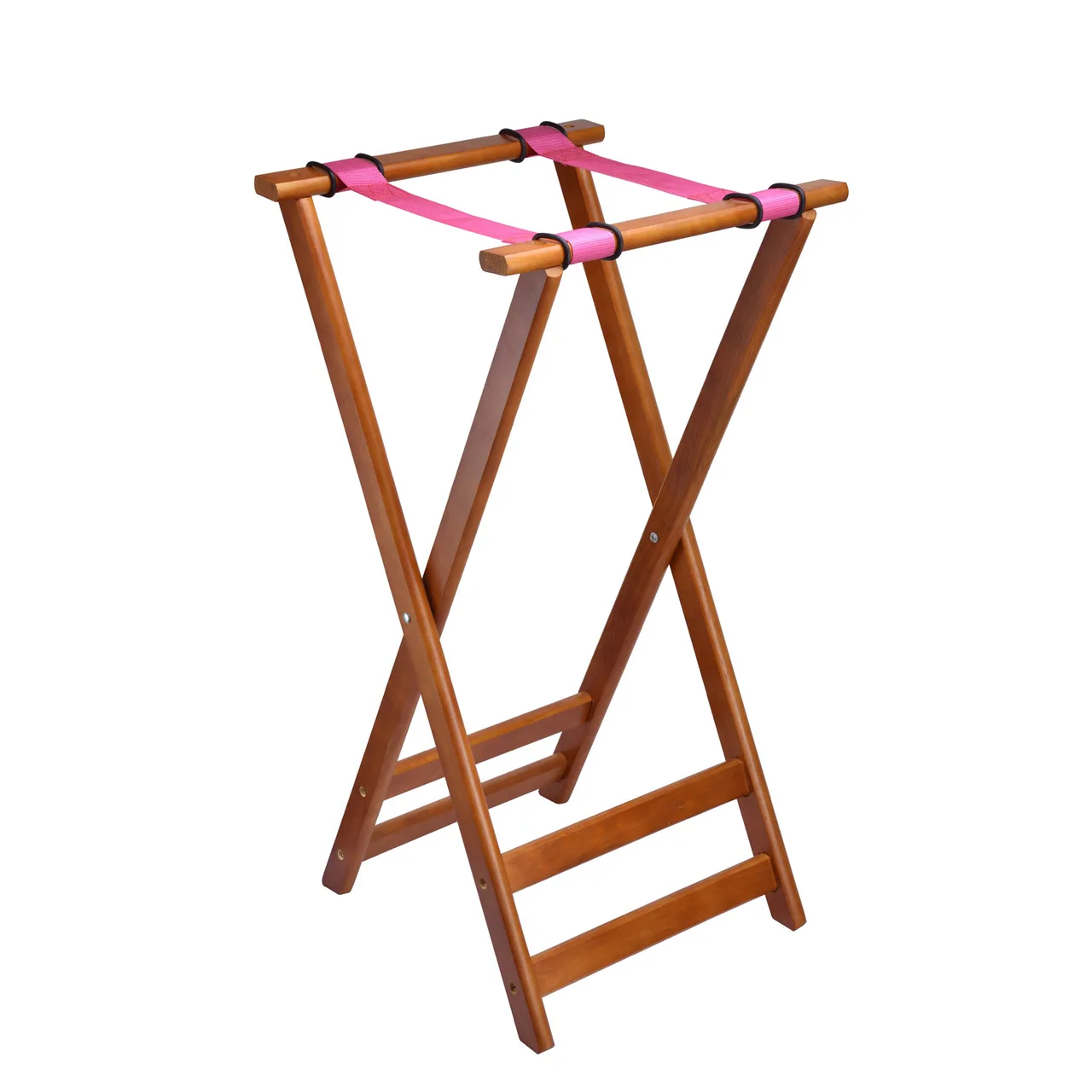 CAC China TSTW-32WNT Tray Stand – 32" Height, Walnut Wood Construction, Smallwares Serving Supply