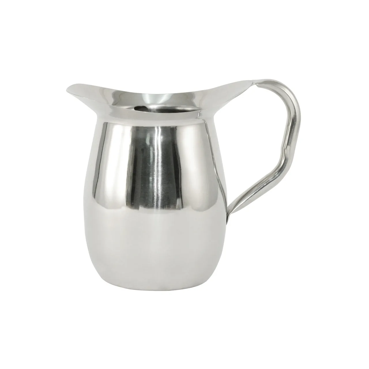 CAC China SWPB-3G Water Pitcher, Bell‑Shaped 3‑Quart (96‑128 oz) Stainless Steel Ice Guard and Handle