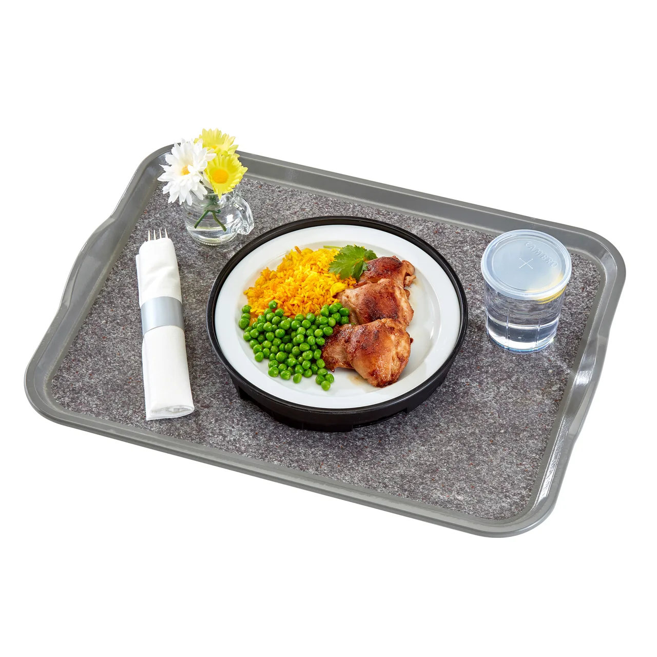 Cambro 1520VCRST381 Service Tray, 15" x 20" Pearl Gray with Titan, Dishwasher Safe, NSF