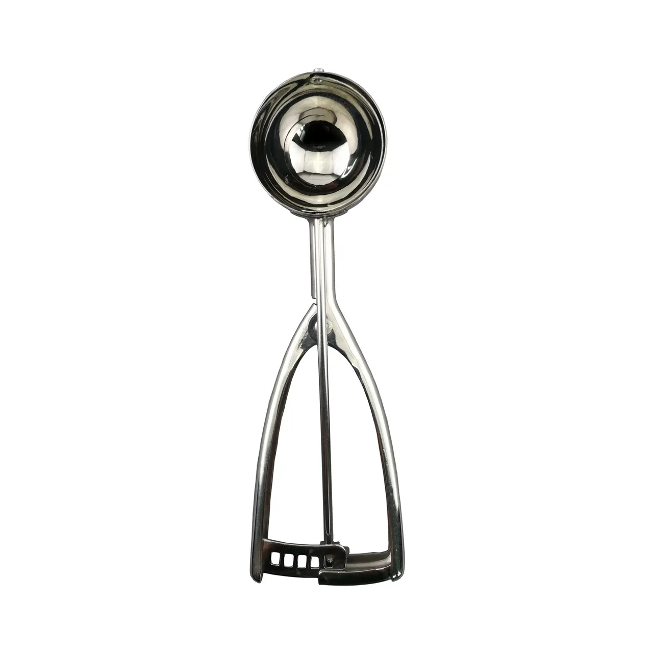 CAC China SICD-20S Squeeze Disher, #20, 1.66 oz., Ambidextrous, Stainless Steel Scoop