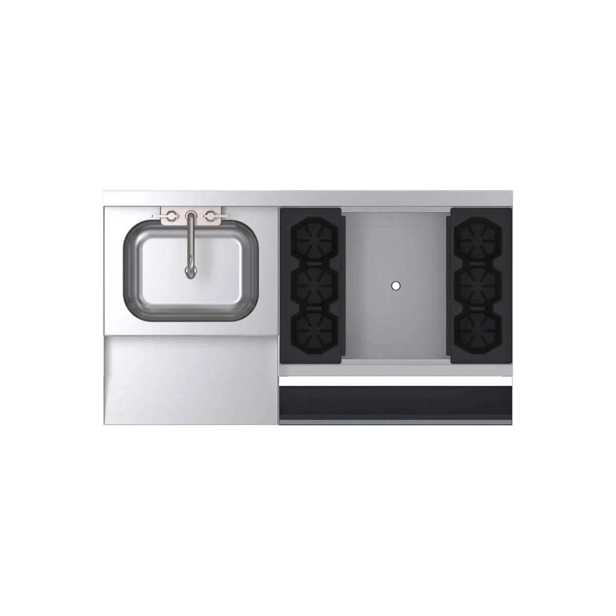 Krowne KR24-W42R-10 42" Blender Station Underbar Ice Bin/Cocktail Station w/ 10 Circuit - 74 lbs / Right