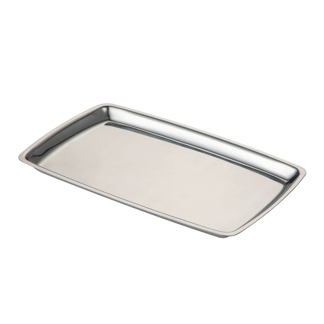 CACChina SBPL-11-RT Rectangular Stainless Steel China Platter 7.13"L x 11"W x .50"H