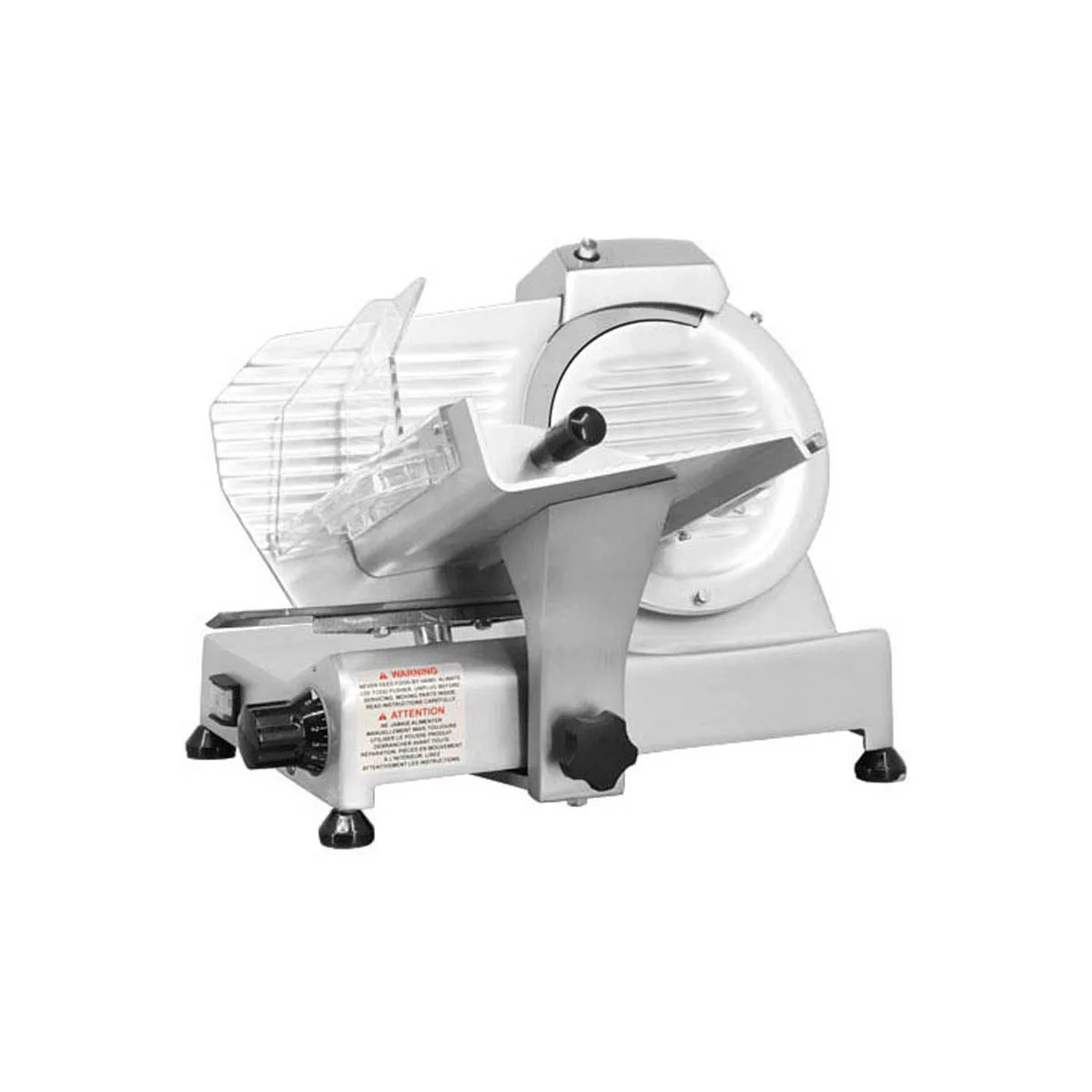 Omcan USA 13616 Meat Slicer – 9" Carbon Steel Blade, Belt‑Driven, 1/4 HP, 120V 60Hz, Anodized Aluminum