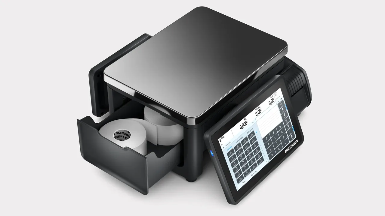 Bizerba Q1 100 Scale – 30 lb Capacity, 10” Touch Display, 7” Customer Display, RK3399 Hexa‑Core, AutoCutter