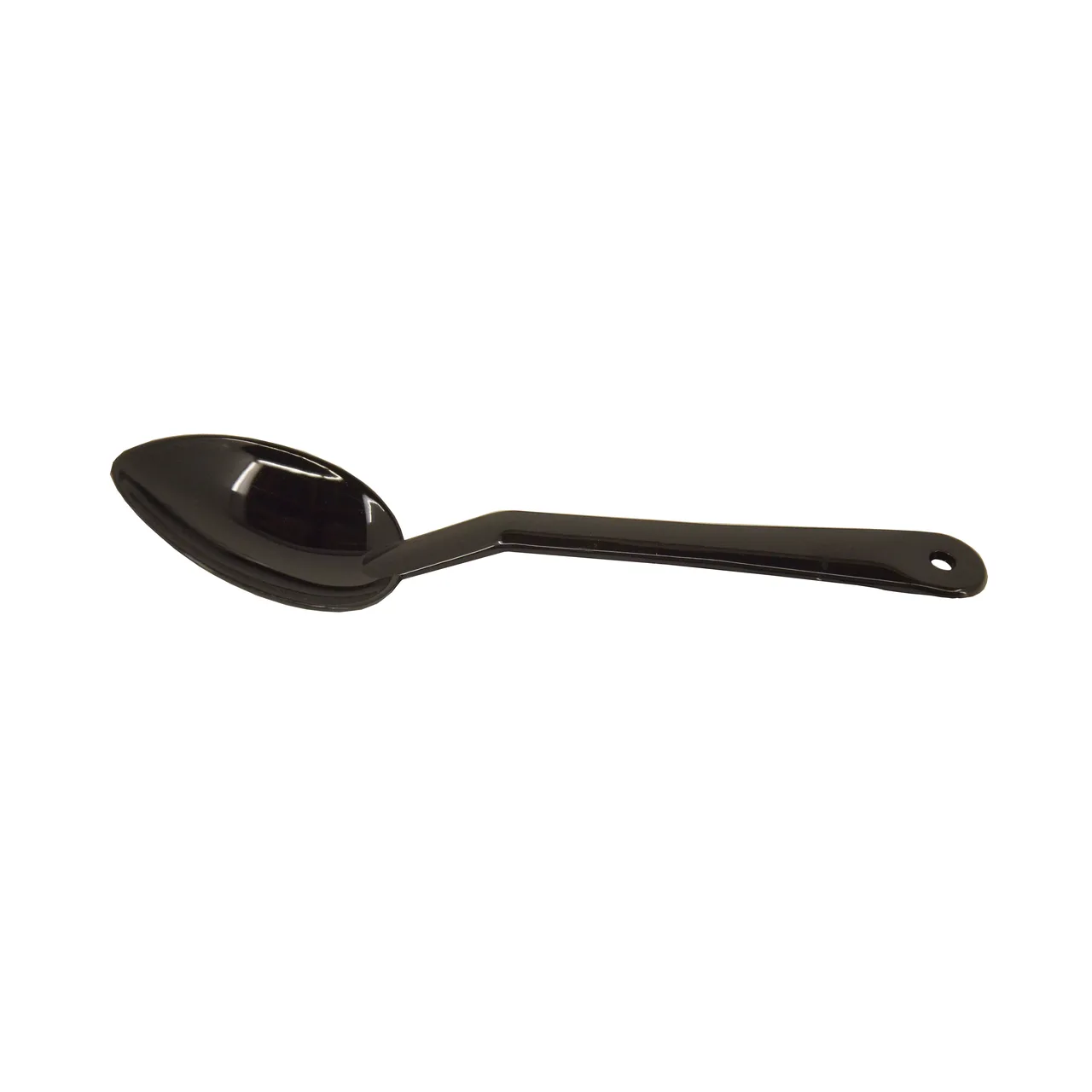 Omcan USA 85099 - 11" Solid Polycarbonate Serving Spoon, Black, NSF, 11" Length