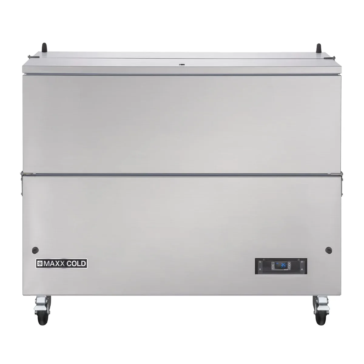 Maxx Cold MXMC49HC 49" Single Sided Milk Cooler, Cold Wall, 12 Crates Capacity