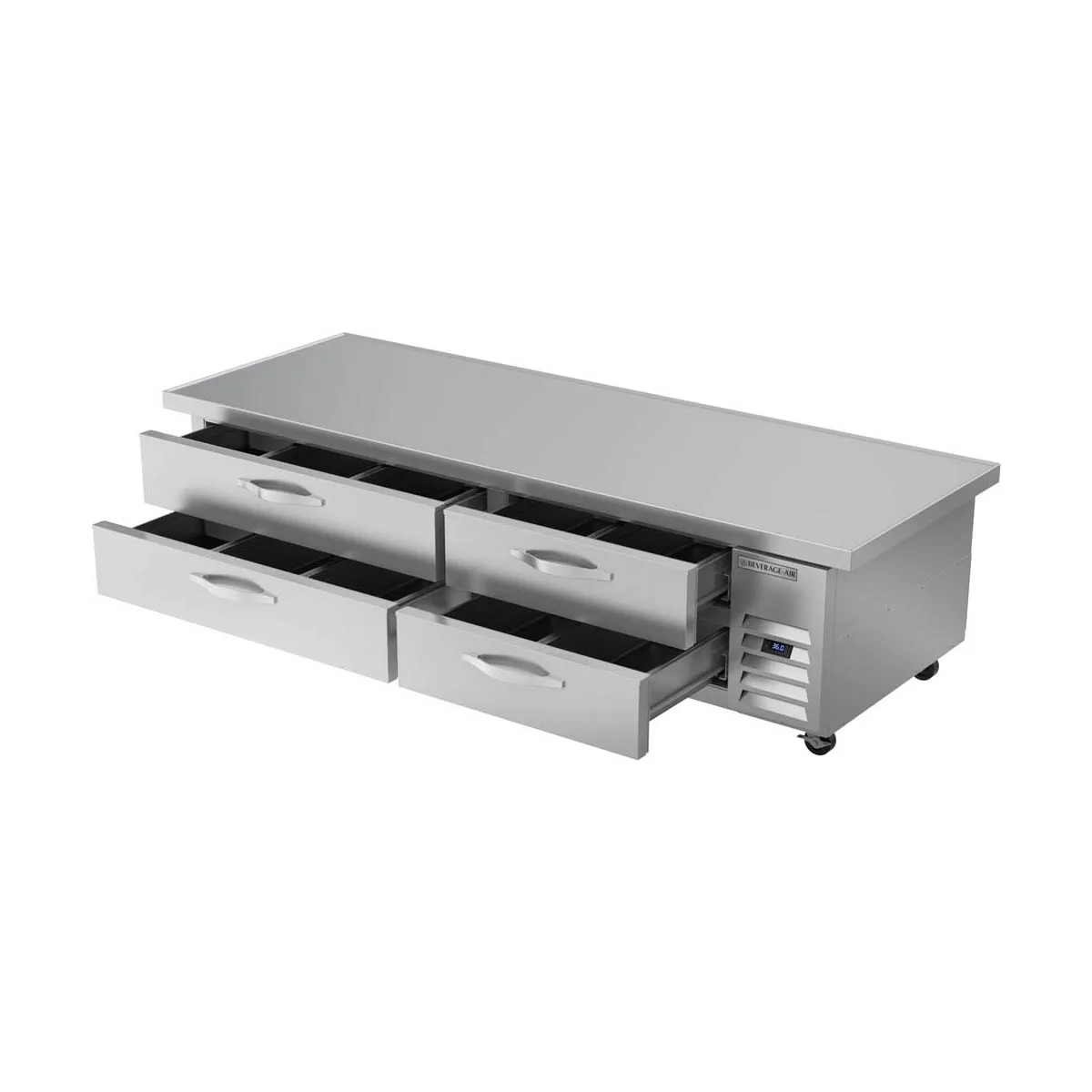 Beverage-Air WTRCS84HC-89 89" 4 Drawers Refrigerated Chef Base w/ Marine Edge, 17.5 cu. ft.