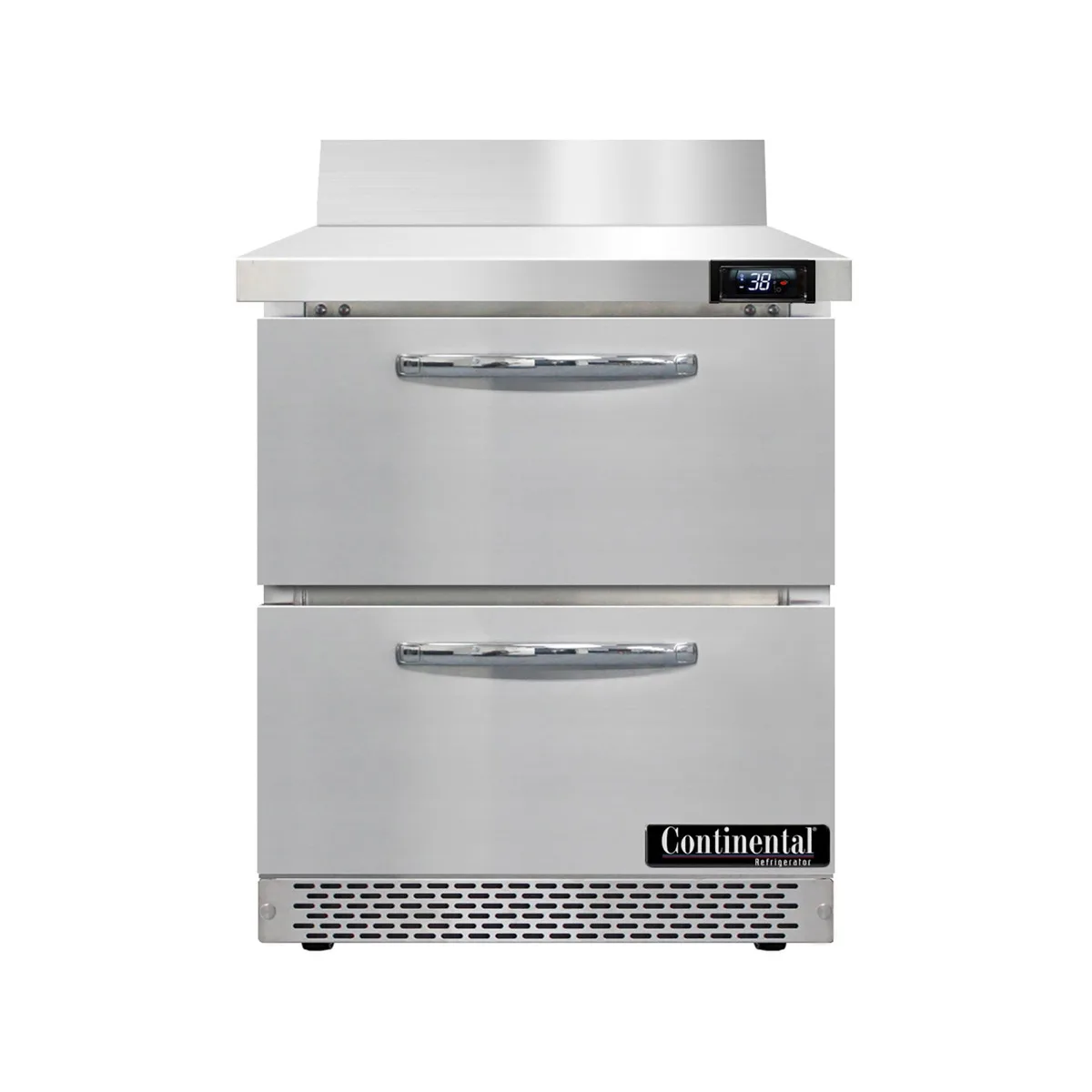 Continental Refrigerator SW27NBS-FB-D 27" 1-Section WorkTop Refrigerator w/ 2 Drawers, 7.4 cu. ft.