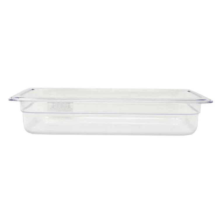 Omcan USA 80036 Food Pan - 1/3 Size, 12-4/5" x 6-15/16" x 2-1/2" Clear Polycarbonate, NSF