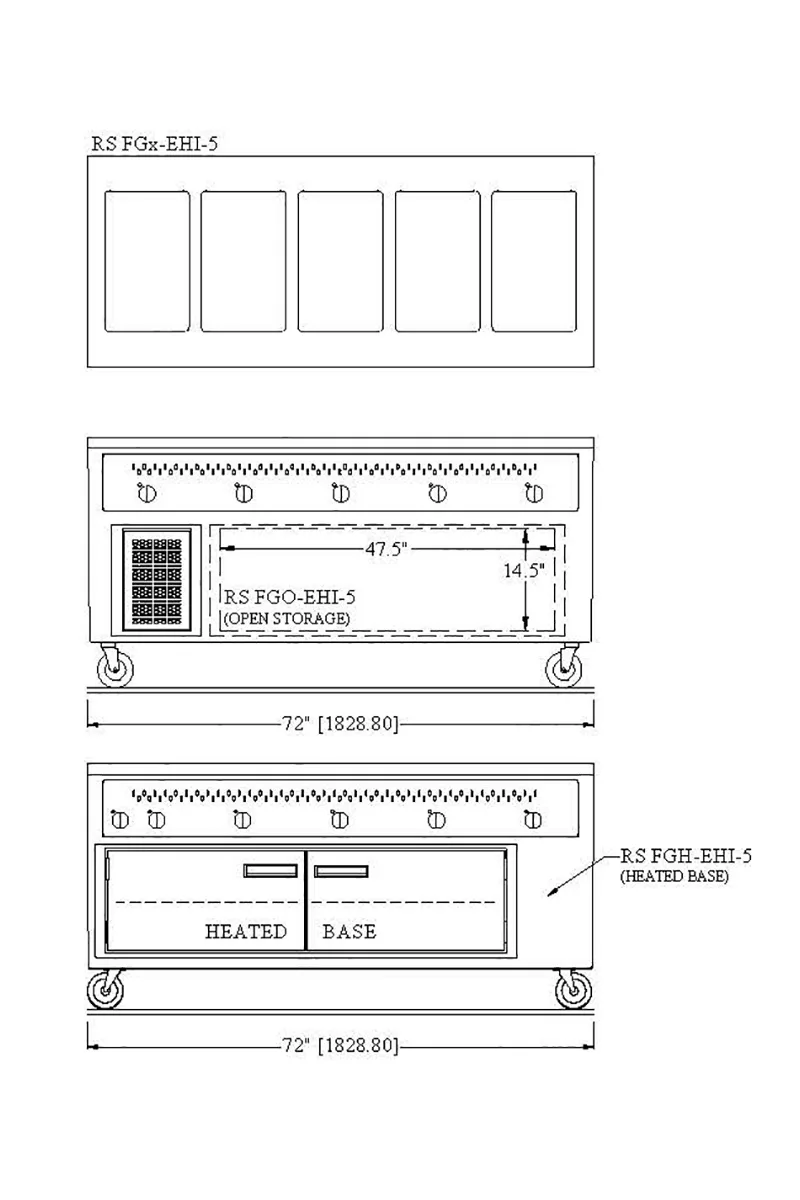 Randell RS FGC-EHI-5 72" Hot Food Table