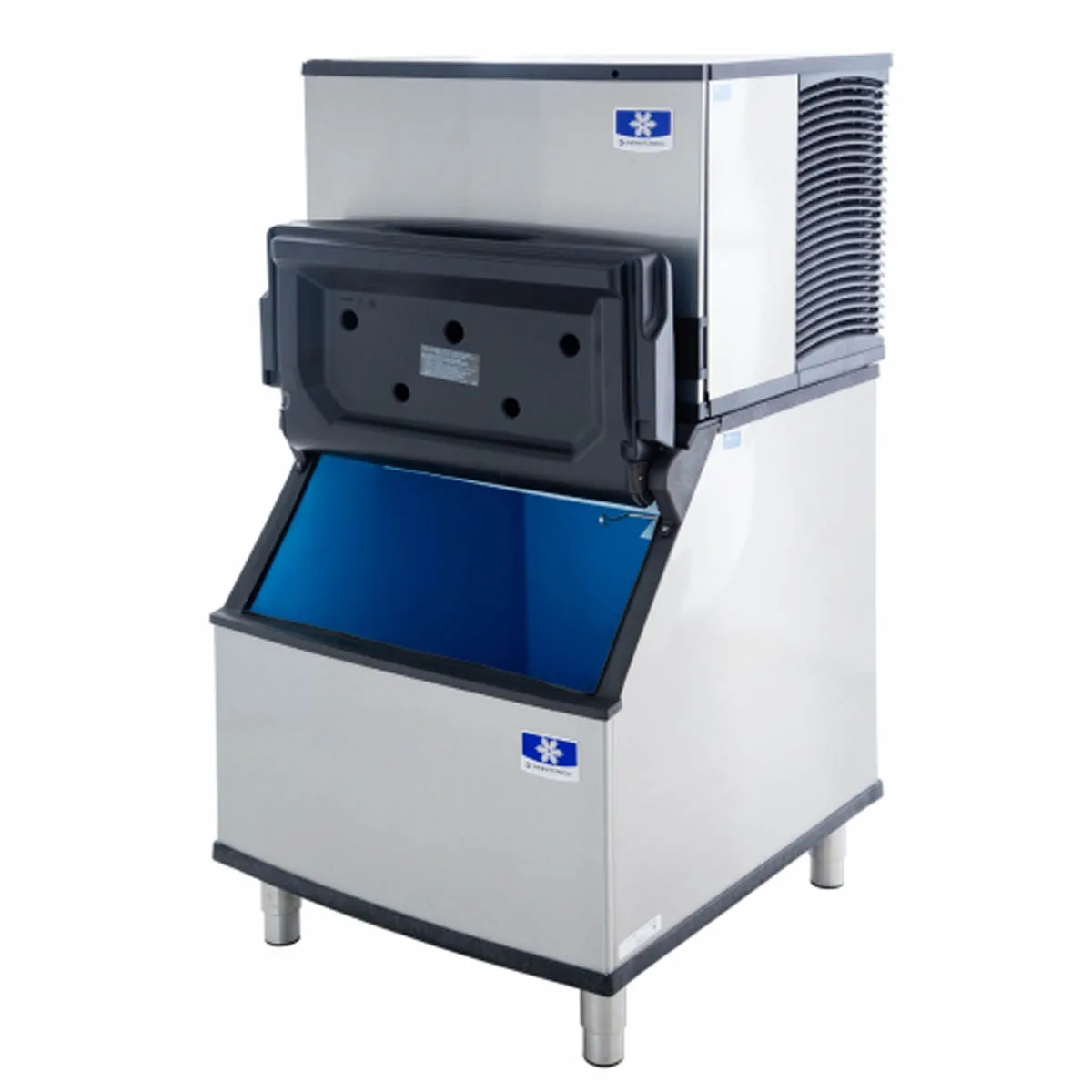 Manitowoc IDP0500W/D400 Water Cooled Full Cube 500 lb Ice Machine with Bin, 365 lb Storage