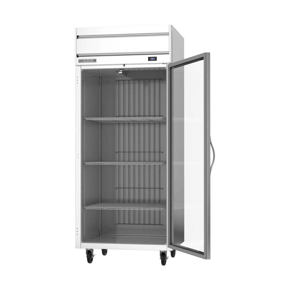Beverage Air HRP1WHC-1G 35" 1-Section Reach-In Refrigerator w/ Glass Full Door, Top Mounted, 1/4 hp, 31 cu. ft.