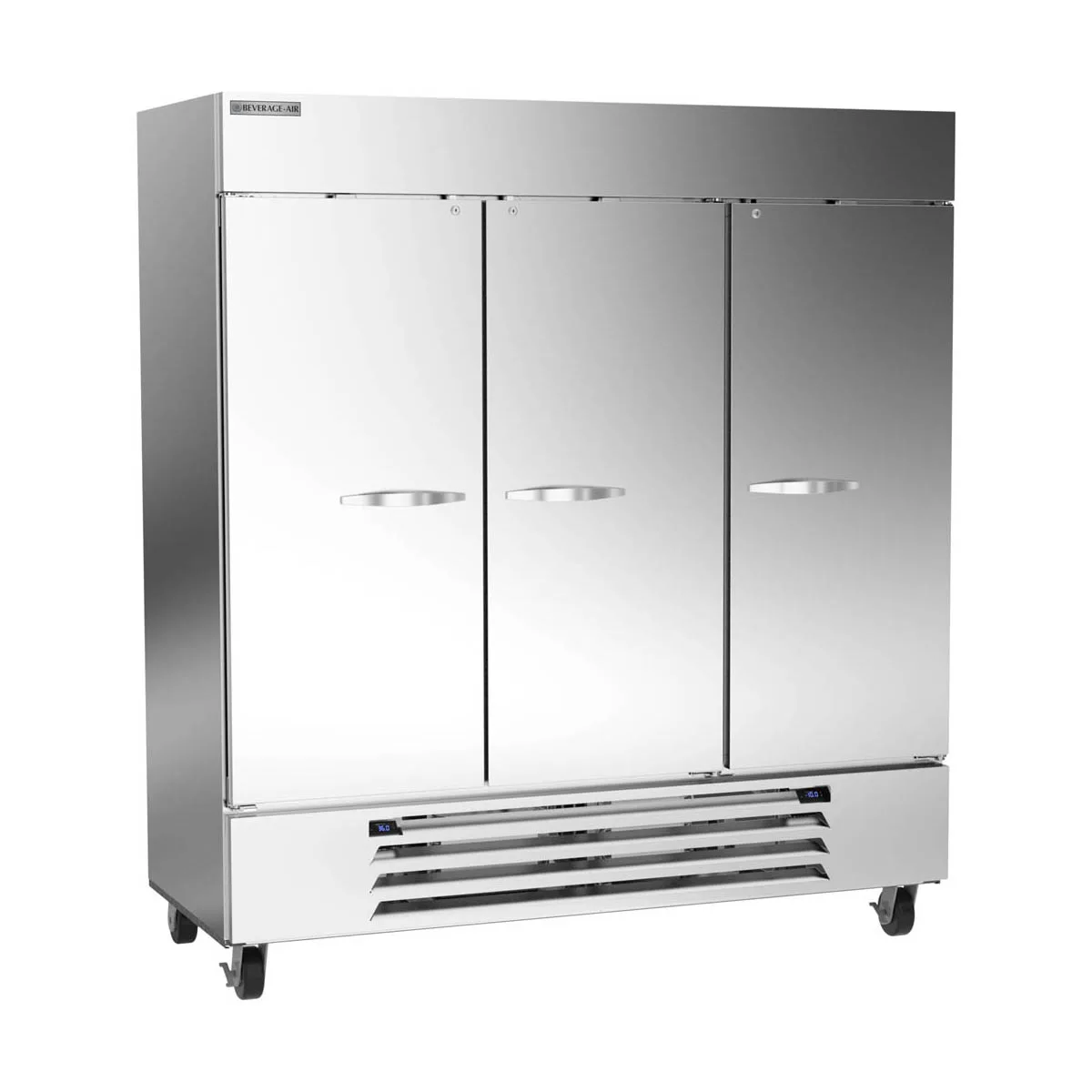 Beverage Air HBRF72HC-1-C 75" 3-Section Reach-In Refrigerator Freezer Combo w/ 3 Solid Doors