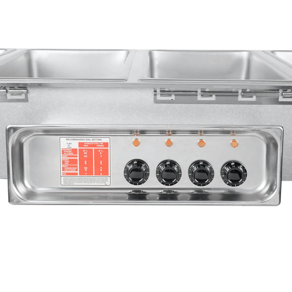 APW Wyott HFW-4S Hot Food Well Unit, Drop-In, Electric, (4) 12" X 20" Wells