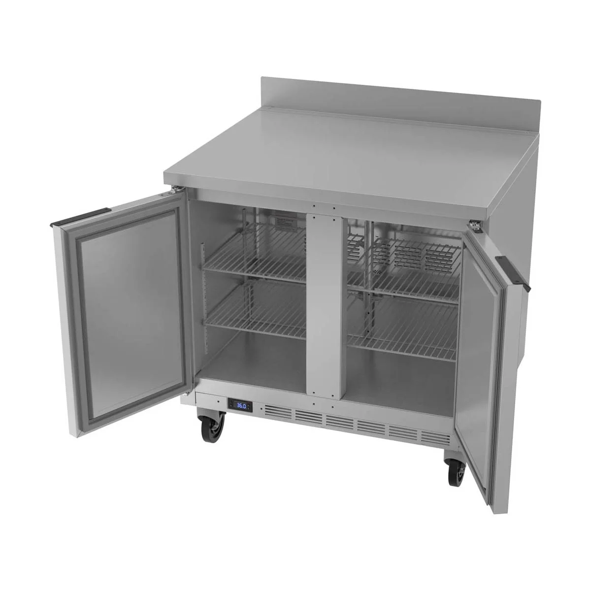 Beverage Air WTR36AHC 36" 2-Section Worktop Refrigerator w/ 2 Doors, 8.5 cu. ft.