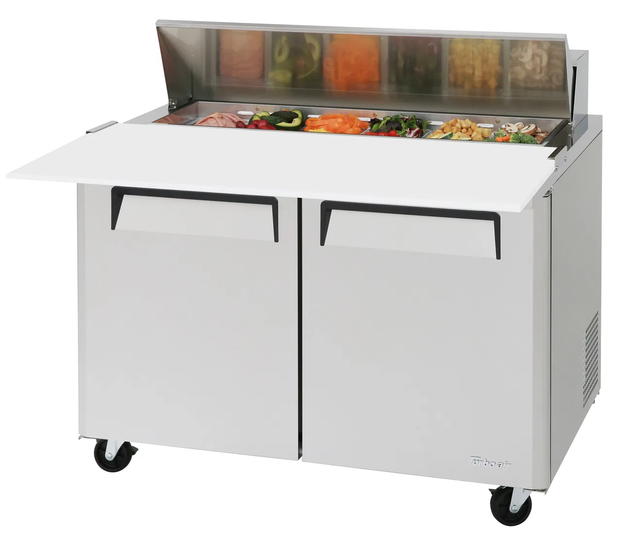 Turbo Air MST-48-12-N 48" 2-Door Sandwich and Salad Prep Table, 12 Pans, Stainless Steel
