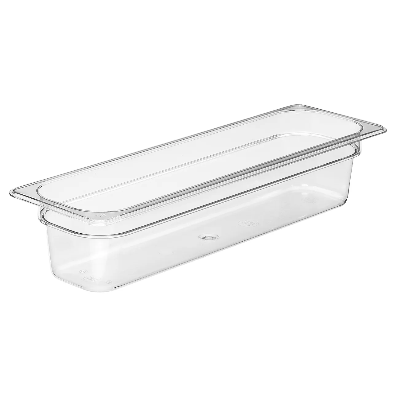 Cambro 24LPCW135 Camwear Food Pan - 5.3 Qt, 4" Deep, 1/2-Size Long, Clear Polycarbonate, NSF