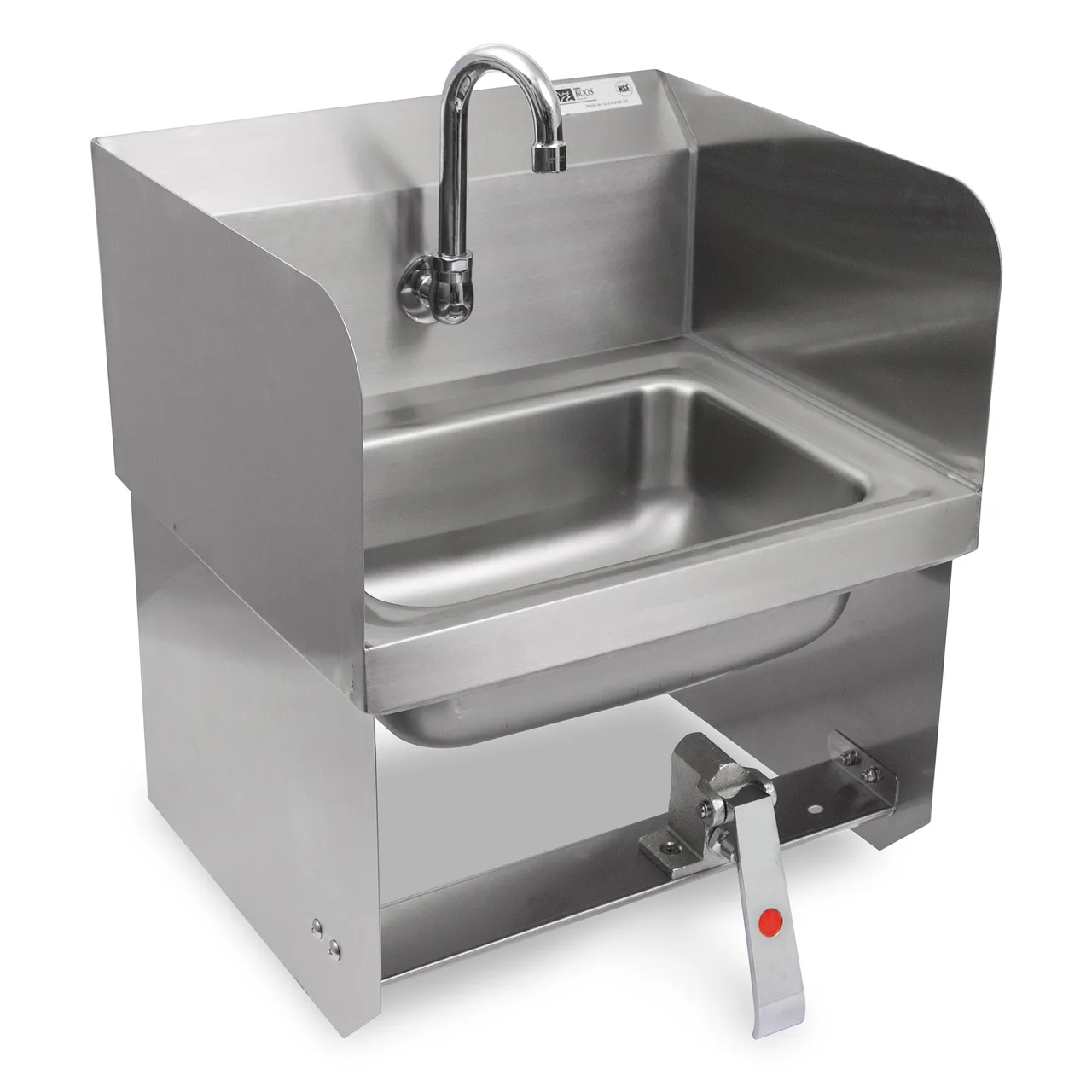 John Boos PBHS-W-1410-KV1MB-SS-X 17" Wall Mounted Hand Sink w/Hands Free Faucet & Knee Valve-flyer