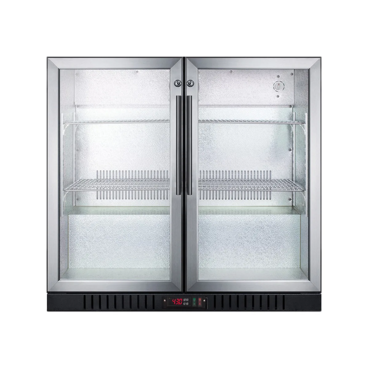 Summit SCR7012DBCSS Beverage Merchandiser, Two Swing Glass Door, Stainless Steeel, 7.4 cu. ft.