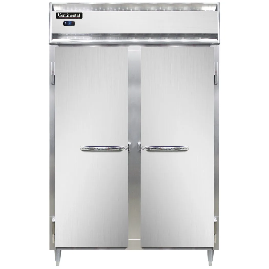 Continental Refrigerator D2FSNSS 52" 2-Solid Door Reach-In Freezer, Top Mounted, 32 cu. ft., Stainless Steel