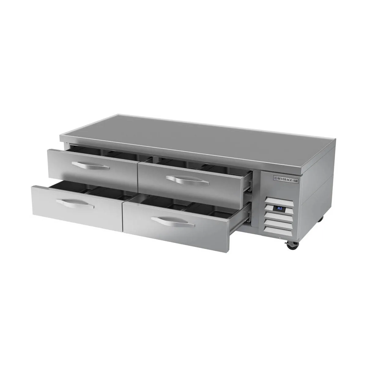Beverage-Air WTRCS72HC 72" 4 Drawers Refrigerated Chef Base w/ Marine Edge, 14.5 cu. ft.
