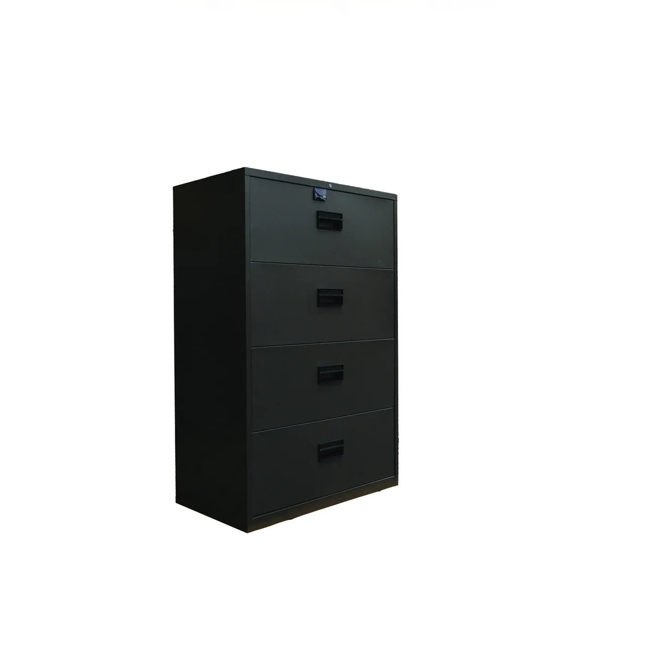 Omcan USA 13076 Lateral Filing Cabinet, 36" Charcoal Black, 4 Drawers