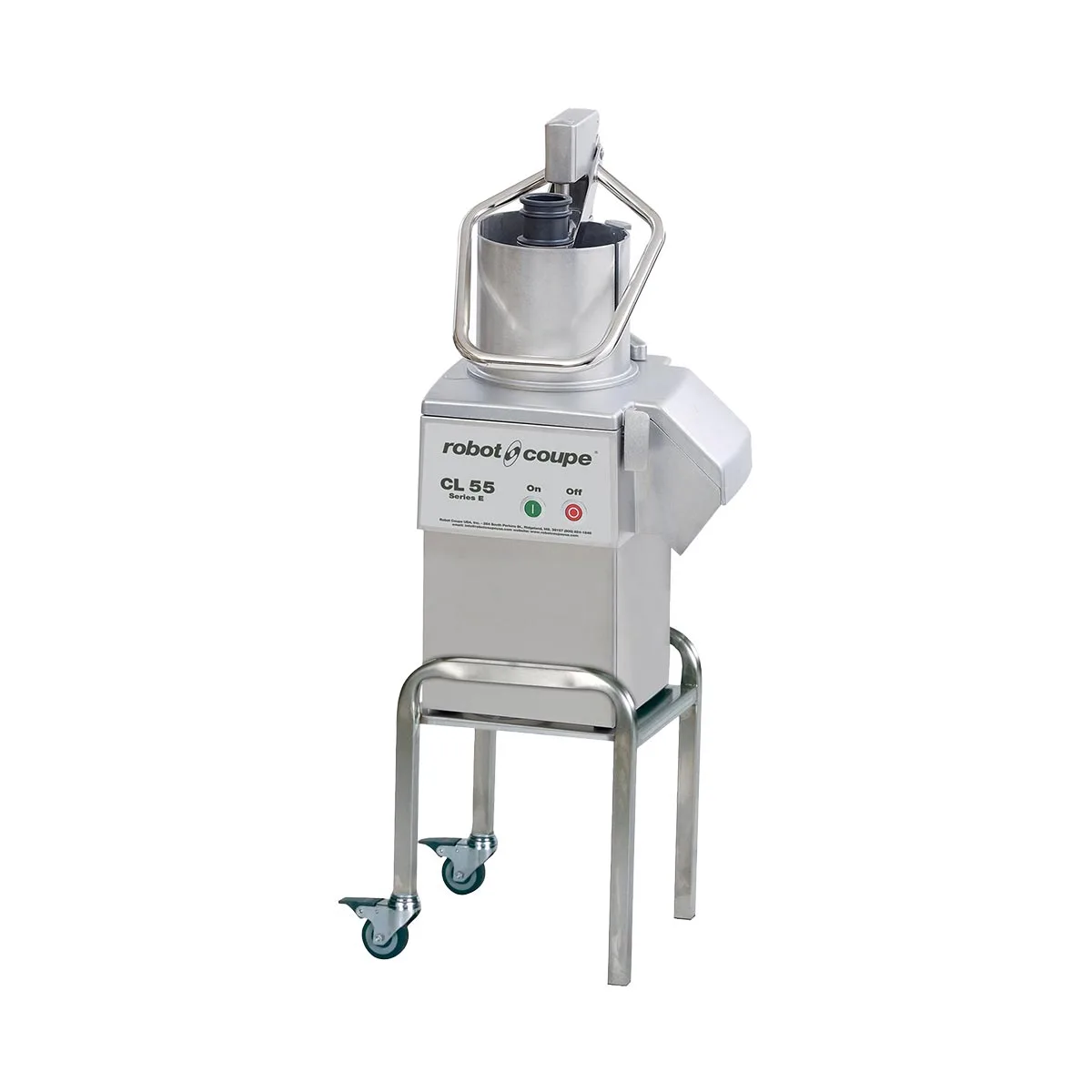 Robot Coupe CL55E Continuous Feed Food Processor with 2 Discs and 2 1/2 hp, 2645 lbs/hr