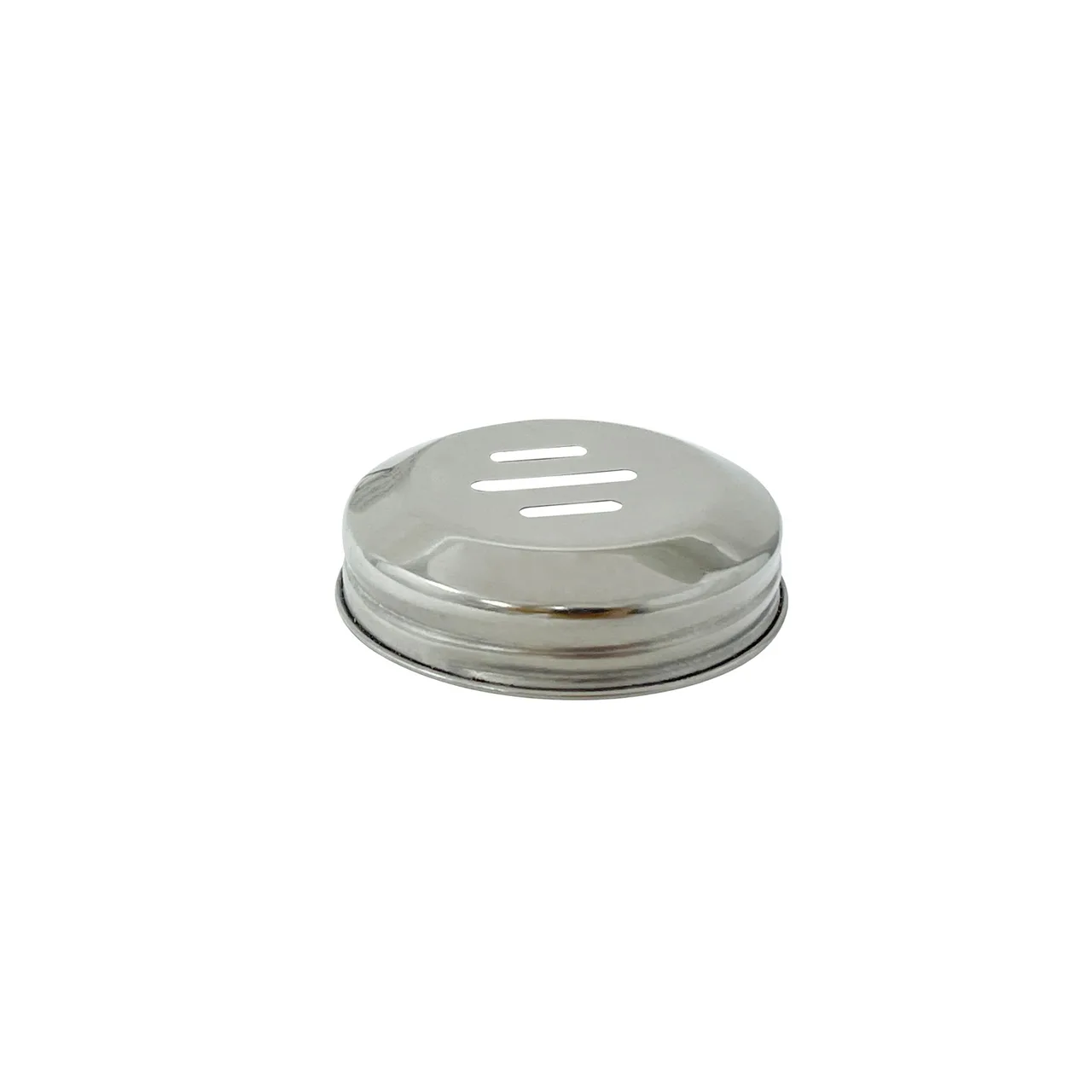CAC China G5CS-6SL Cheese Spice Shaker, 6‑9 oz Glass Jar, Slotted Metal Top - 1 Dozen