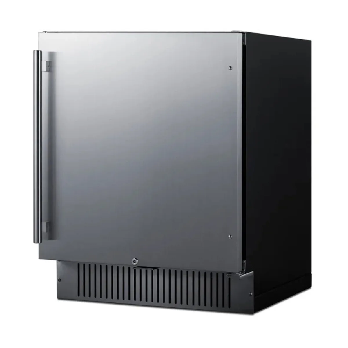 Summit FF27BSS 27" Built-in Undercounter Refrigerator in Black, Stainless Steel Door, 5 cu. ft.