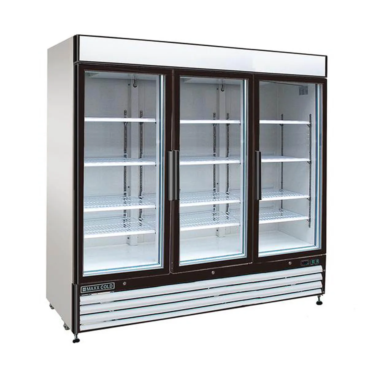 Maxx Cold MXM3-72RHC 81" Refrigerated Merchandiser in White, w/ 3 Glass Doors, 72 cu. ft.
