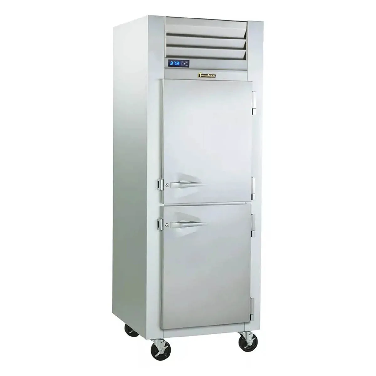 Traulsen G10002P 30" 1-Section Pass-Thru Refrigerator w/ 4 Half Solid Doors (right hinged), Top Mount, 24.72 cu. ft.