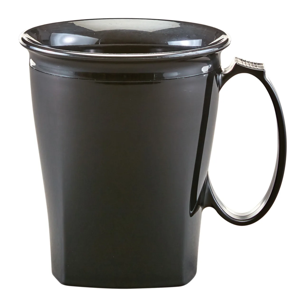 Cambro MDSHM8110 Plastic Mug, 8 oz, Black Polypropylene, 4½″ Dia x 4″ H, Dishwasher Safe, NSF