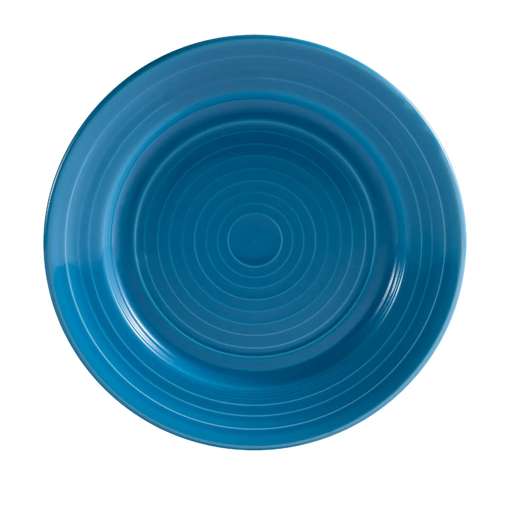 CACChina TG-7-PCK Tango 7-1/2" Porcelain, Peacock, Embossed Rim, Dishwasher/Oven Safe - Dozen