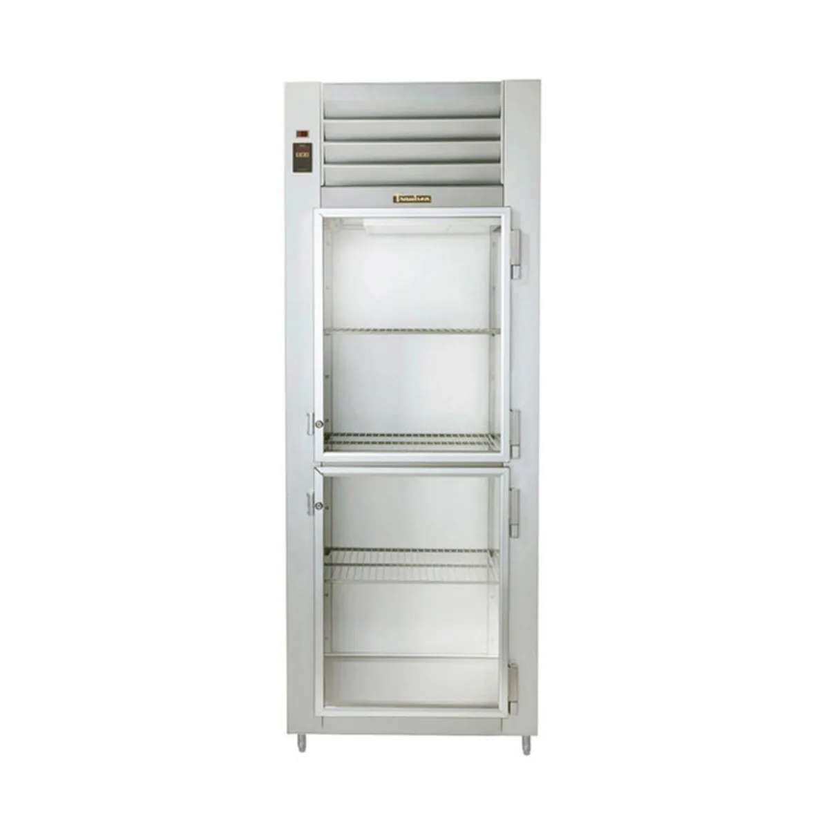 Traulsen G17005P 30" 1-Section Pass-Thru Refrigerator w/ 4 Half Glass-Solid Doors (right/left hinged), R-450A, 25.3 cu. ft.