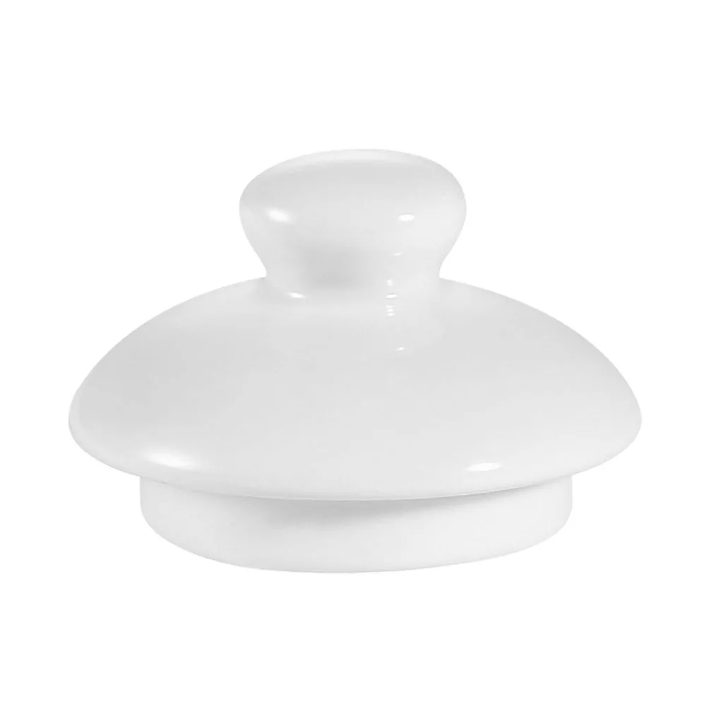 CAC China TPW-4-LID - Porcelain Lid, 2.5" Dia x 1.75" H, Dishwasher & Microwave Safe - 1 Dozen