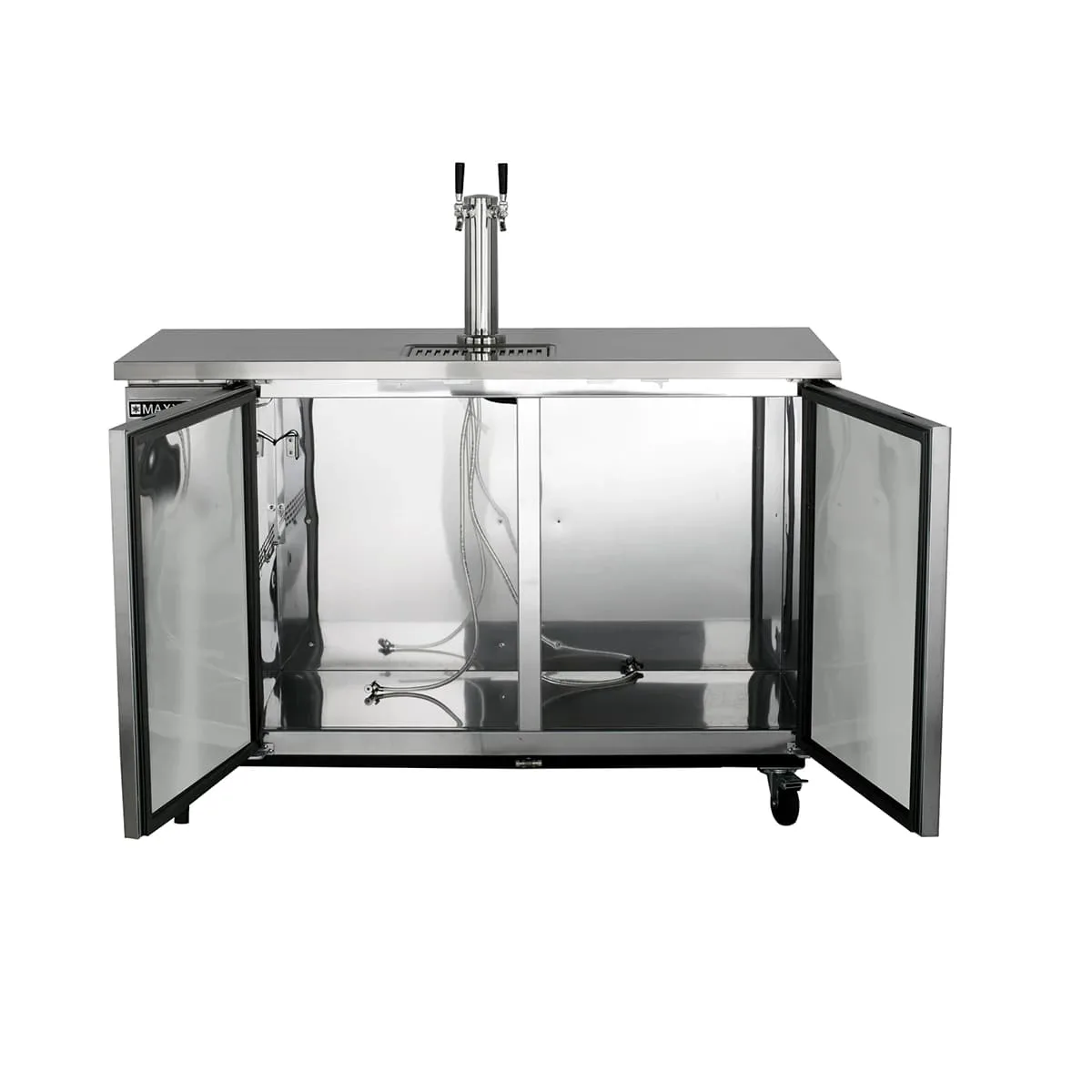 Maxx Cold MXBD48-1SHC 47" Draft Beer Cooler w/ 2 Kegs, 10.5 cu. ft., 1 Dual-Tap Tower