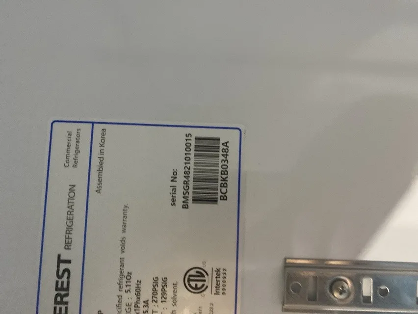 Everest EMSGR48 53" Merchandiser Refrigerator, Two Swing Door, White Exterior, 50.0 cu. ft. - Open box