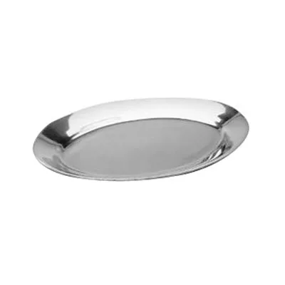 Omcan USA 80087 Sizzle Platter – 11" Oval Mirror Aluminum Tray, Handle‑Free, for Fajita Skillets