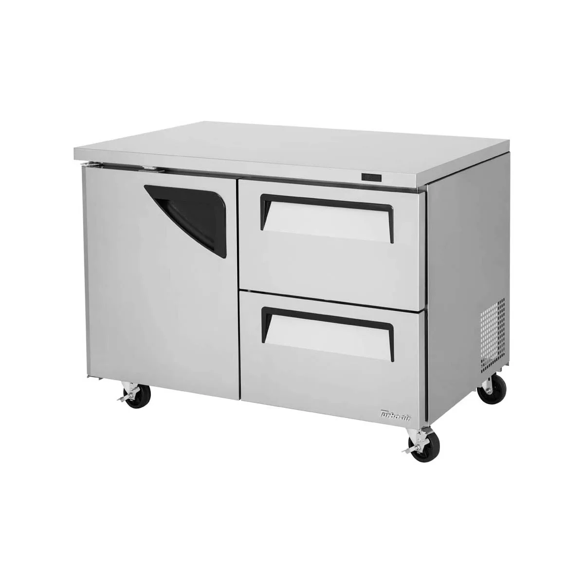 Turbo Air TUR-48SD-D2-N 48" 2-Section Undercounter Refrigerator w/ 2 Drawers & 1 Door