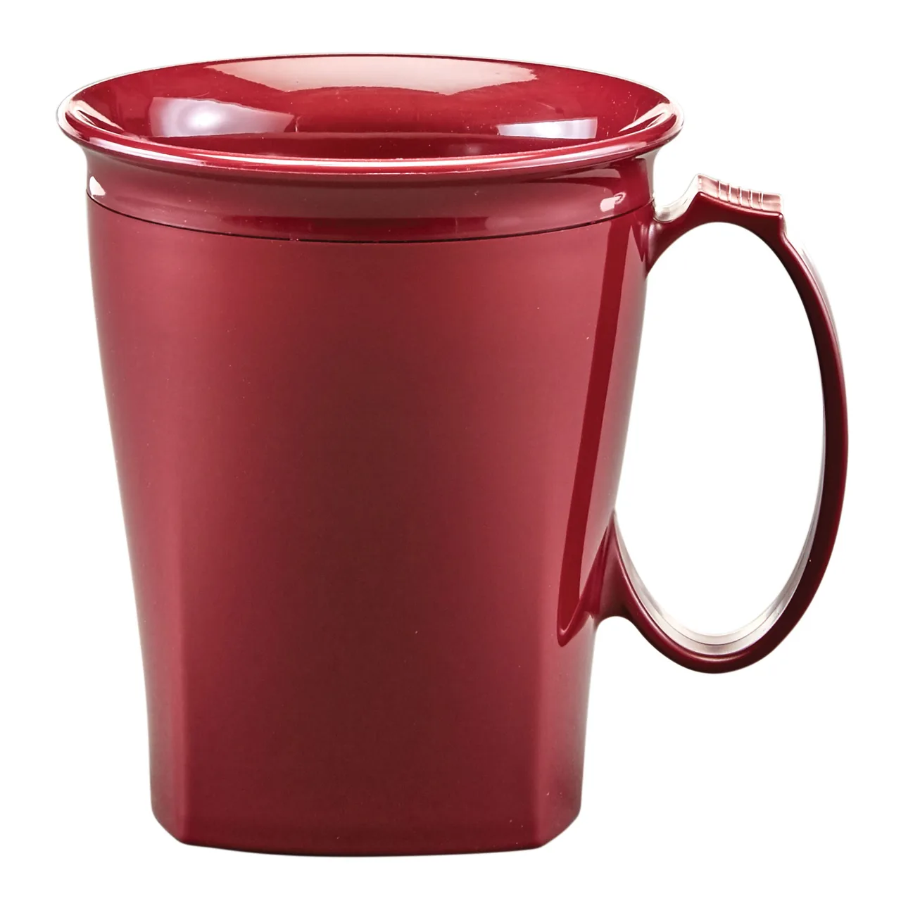 Cambro MDSHM8487 8 Oz Plastic Mug 4.5" Dia x 4" H Cranberry Red Polypropylene Dishwasher Safe NSF