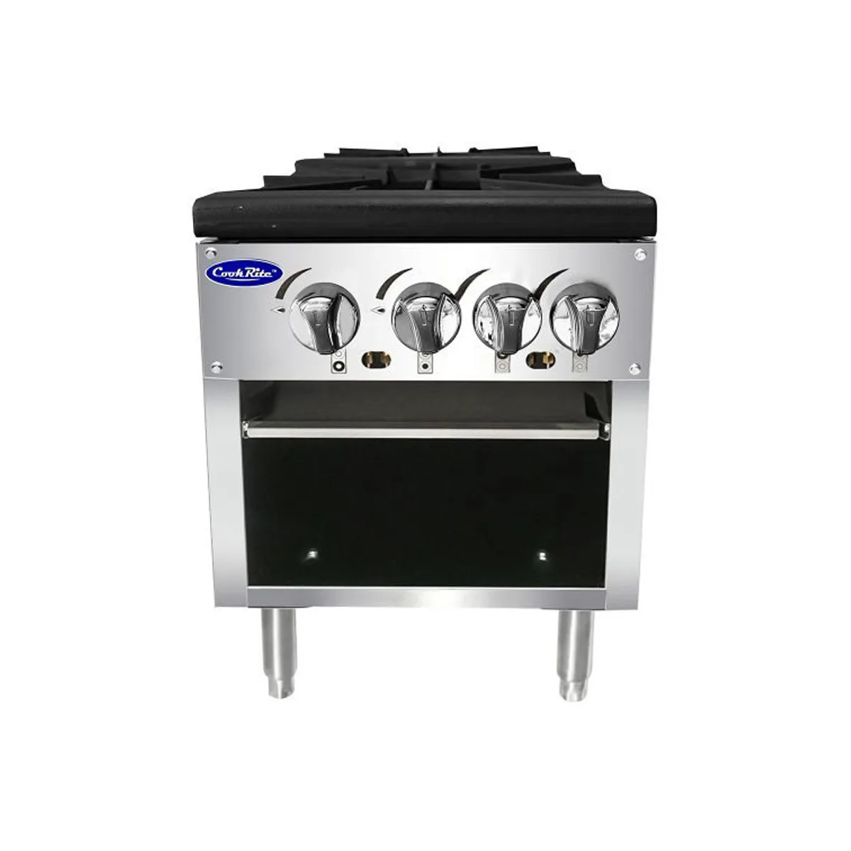 Atosa USA ATSP-18-2 18" Gas Stock Pot Range (Stove) w/ (2) Three Ring Burners, 160.000 BTU
