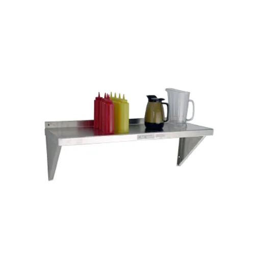 New Age 92094 Aluminum Solid Wall Mounted Shelf - 48"W x 18"D