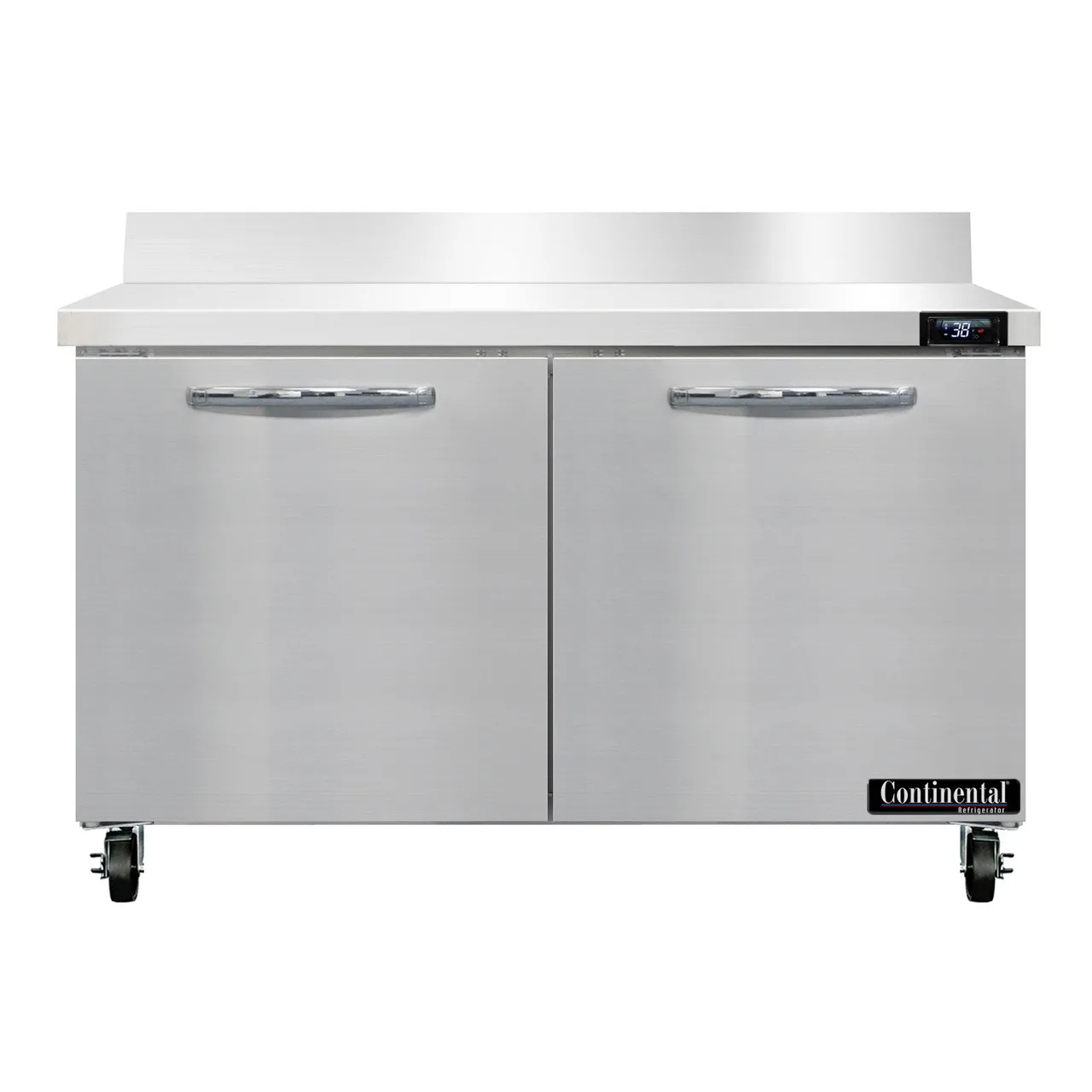 Continental Refrigerator SW48NBS 48" 2-Section WorkTop Refrigerator w/ 2 Doors, 13.4 cu. ft..