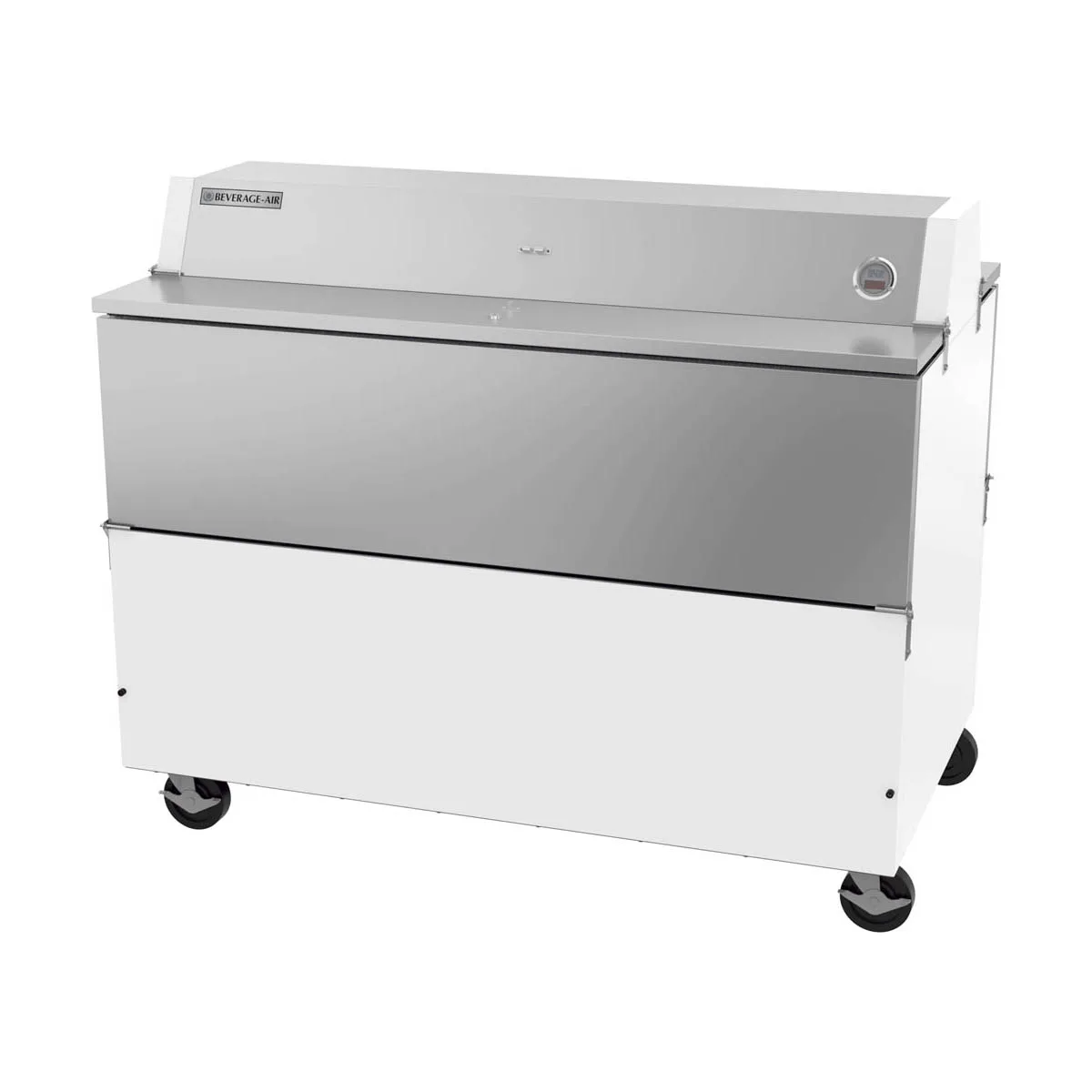 Beverage Air STF58HC-1-W 58" Dual Sided Milk Cooler, Forced Air, 16 Crates Capacity